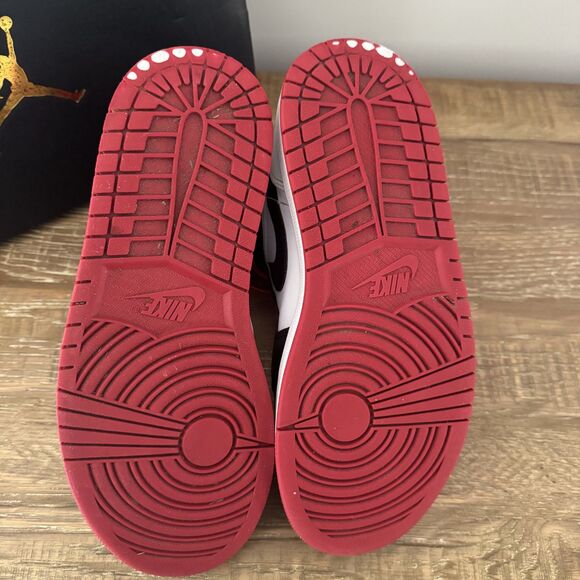 Nike Air Jordan 1 Mid mens basketball shoes white red black size 7.5 - Picture 5 of 11